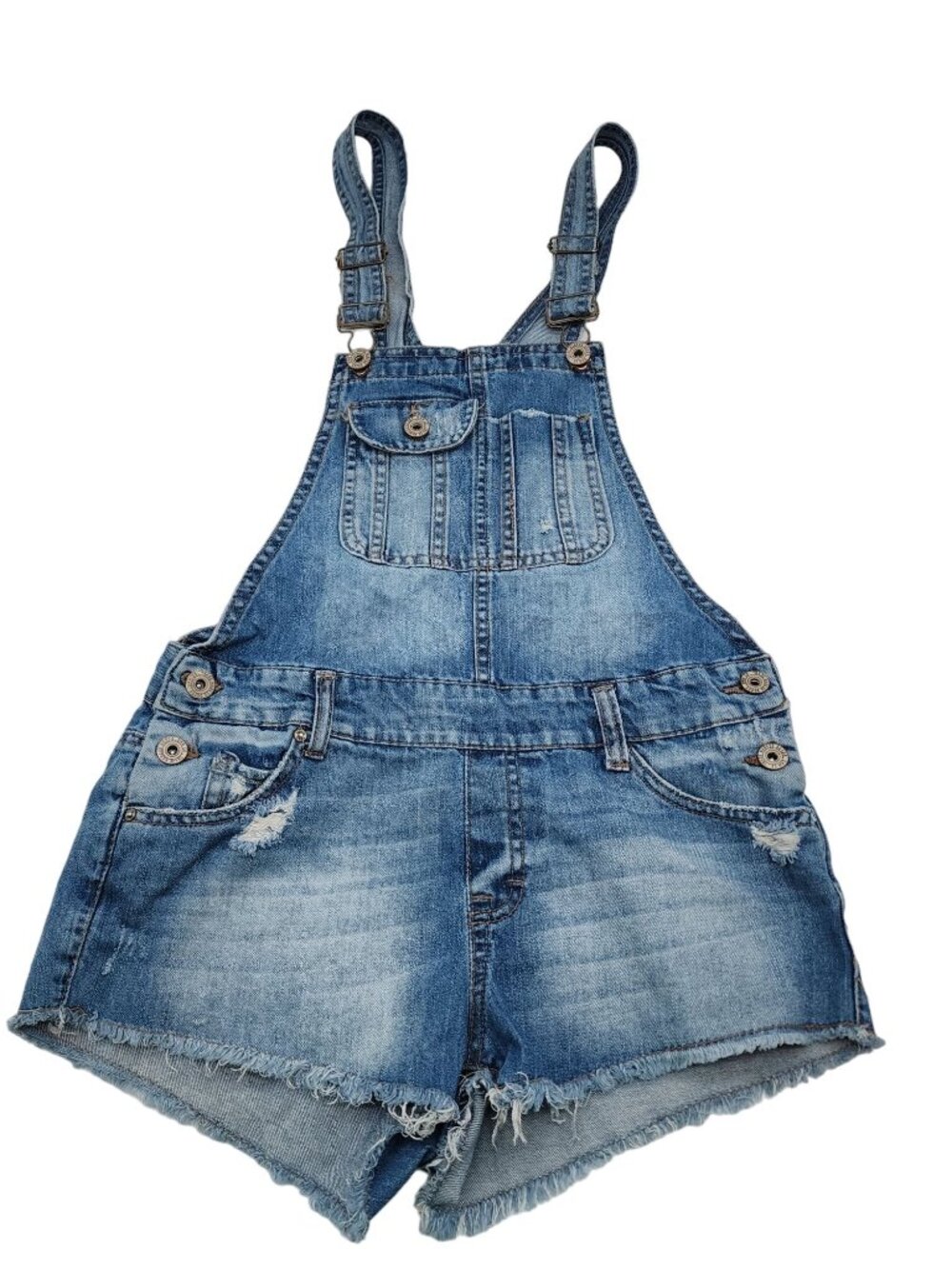 Denim Co Women's Medium Wash Denim Overalls Size 8